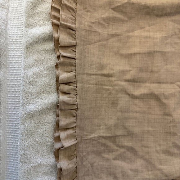 Tan Ruffle Hem Blouse - Picture 4 of 4